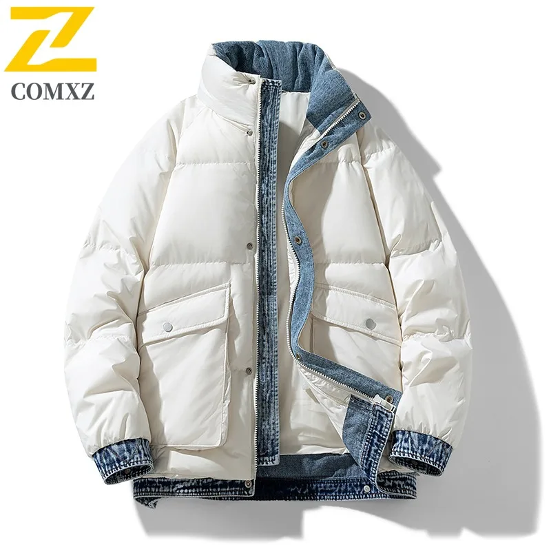 COMXZ New Puffer Jacket High Street Fake Two-Piece Cotton Coat Warm White Duck Down Jacket Winter Wear Versatile Puffer Coat
COMXZ New Puffer Jacket High Street Fake Two-Piece Cotton Coat Warm White Duck Down Jacket Winter Wear Versatile Puffer Coat
