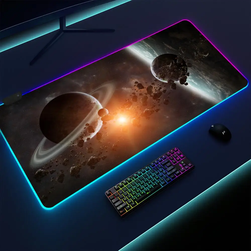 Super Asteroid Mouse Pad Gaming mat, LED lighted, non-slip base, waterproof, large deskpad, soft surface
Super Asteroid Mouse Pad Gaming mat, LED lighted, non-slip base, waterproof, large deskpad, soft surface