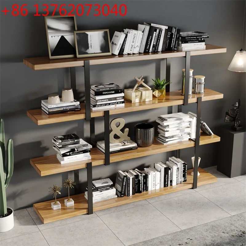 Simple modern floor-to-ceiling solid wood bookshelf home study wrought iron shelf
Simple modern floor-to-ceiling solid wood bookshelf home study wrought iron shelf