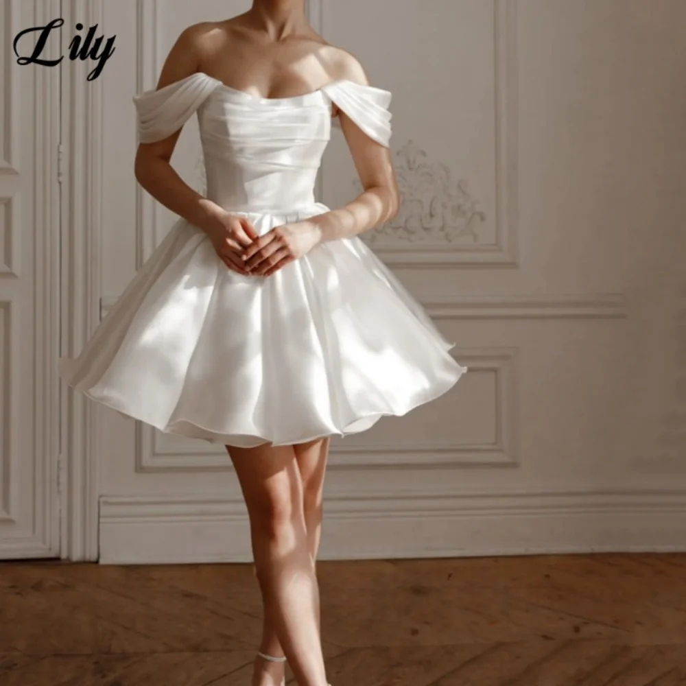 Lily White Square Prom Gown Off the Shoulder Backless Prom Dresses A-Line Mini Skirt Wedding Party Evening Dresses Customized
Lily White Square Prom Gown Off the Shoulder Backless Prom Dresses A-Line Mini Skirt Wedding Party Evening Dresses Customized