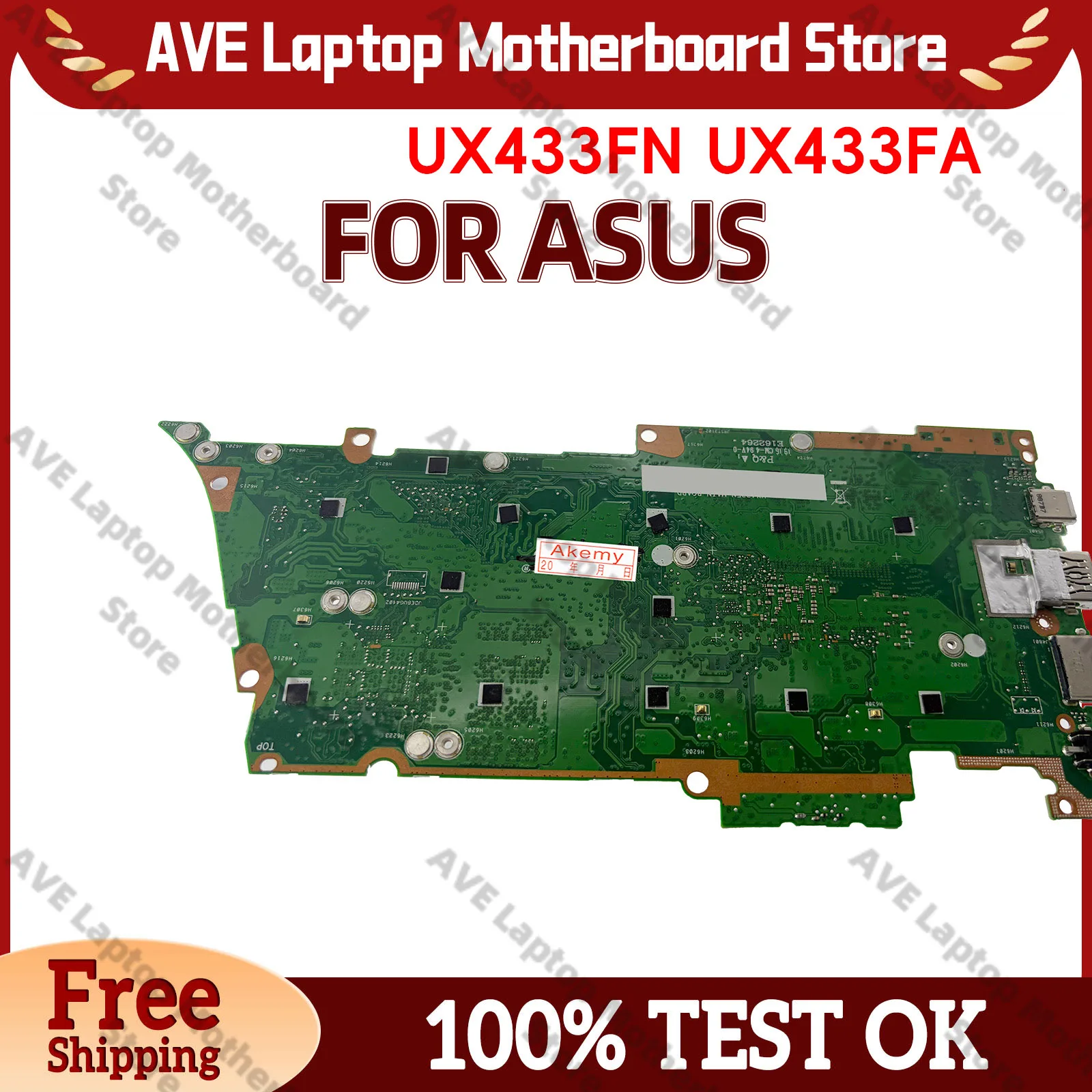 UX433FA Laptop Motherboard For ASUS ZenBook U4300F UX433FN UX433FA UX433F Notebook Mainboard With I3 I5 I7 CPU 100% tests OK stk
UX433FA Laptop Motherboard For ASUS ZenBook U4300F UX433FN UX433FA UX433F Notebook Mainboard With I3 I5 I7 CPU 100% tests OK stk