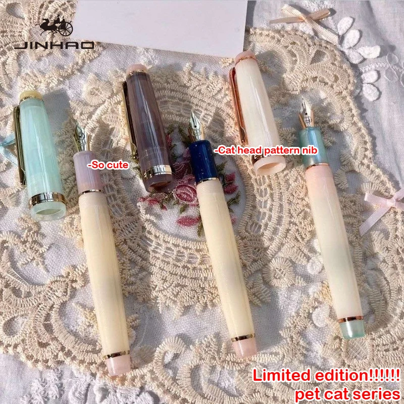Limited Edition Pet Cat Series JINHAO 82 Fountain Pen EF F Cute Cat Head Pattern Nib Calligraphy Pen School Supplies Stationery
Limited Edition Pet Cat Series JINHAO 82 Fountain Pen EF F Cute Cat Head Pattern Nib Calligraphy Pen School Supplies Stationery