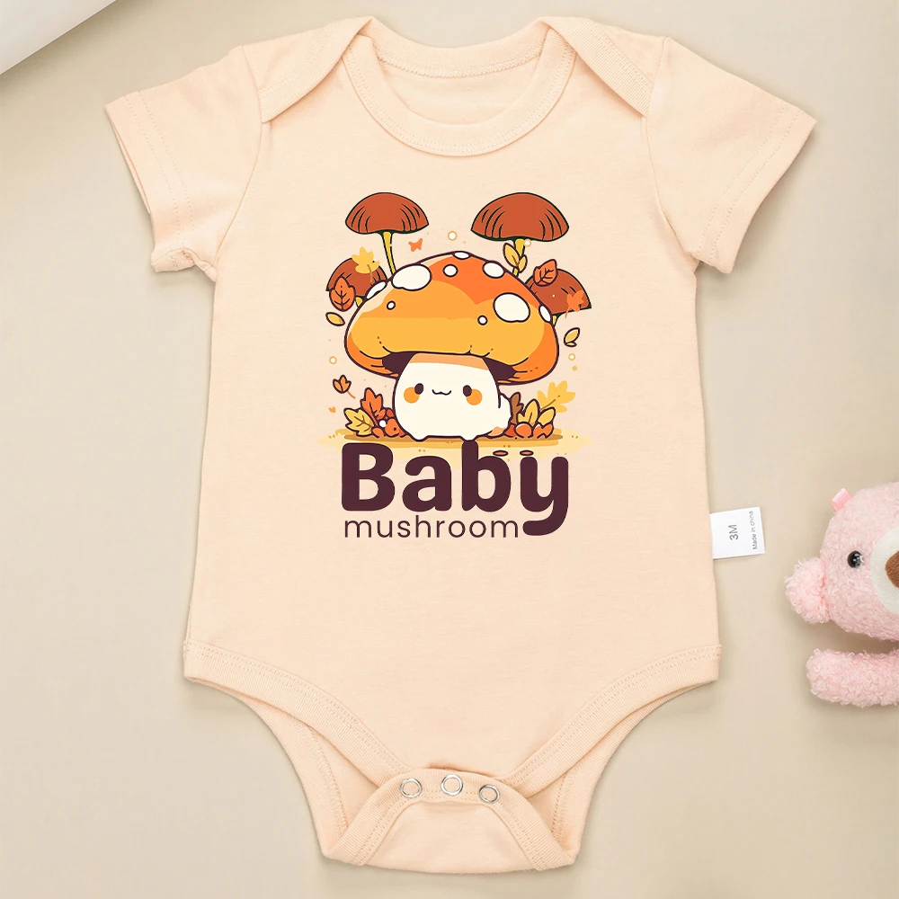 Baby Mushroom Cartoon Cute Infant Onesies Short Sleeve O-neck Summer Comfy Newborn Boy Girl Clothes Cotton Khaki Bodysuit
Baby Mushroom Cartoon Cute Infant Onesies Short Sleeve O-neck Summer Comfy Newborn Boy Girl Clothes Cotton Khaki Bodysuit