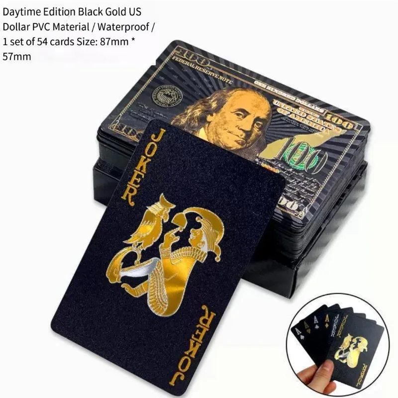 Brand New 54-piece Black and Gold Plastic Playing Card Foil Poker Set Magic Tool Party Tabletop Game
Brand New 54-piece Black and Gold Plastic Playing Card Foil Poker Set Magic Tool Party Tabletop Game