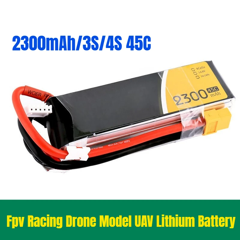 2300mAh/3S/4S 45C High-rate Fpv Racing Drone Model UAV Lithium Battery
2300mAh/3S/4S 45C High-rate Fpv Racing Drone Model UAV Lithium Battery