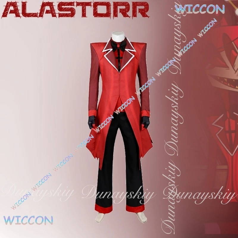 WuHu The Hell Hotel Аниме Аластор Косплей Lord of Sinners с красным пальто и красным коротким париком Хэллоуин Косплей Костюм
WuHu The Hell Hotel Аниме Аластор Косплей Lord of Sinners с красным пальто и красным коротким париком Хэллоуин Косплей Костюм