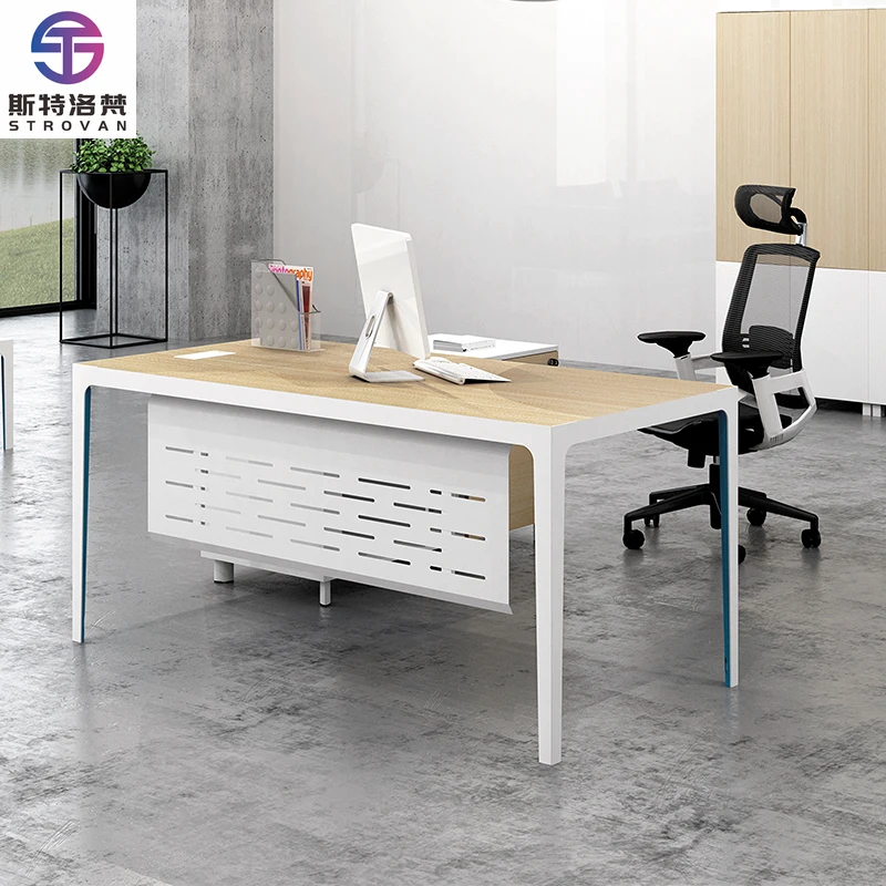 Modern Single Executive Office Desk for Teens Simple Design with Metal Legs
Modern Single Executive Office Desk for Teens Simple Design with Metal Legs
