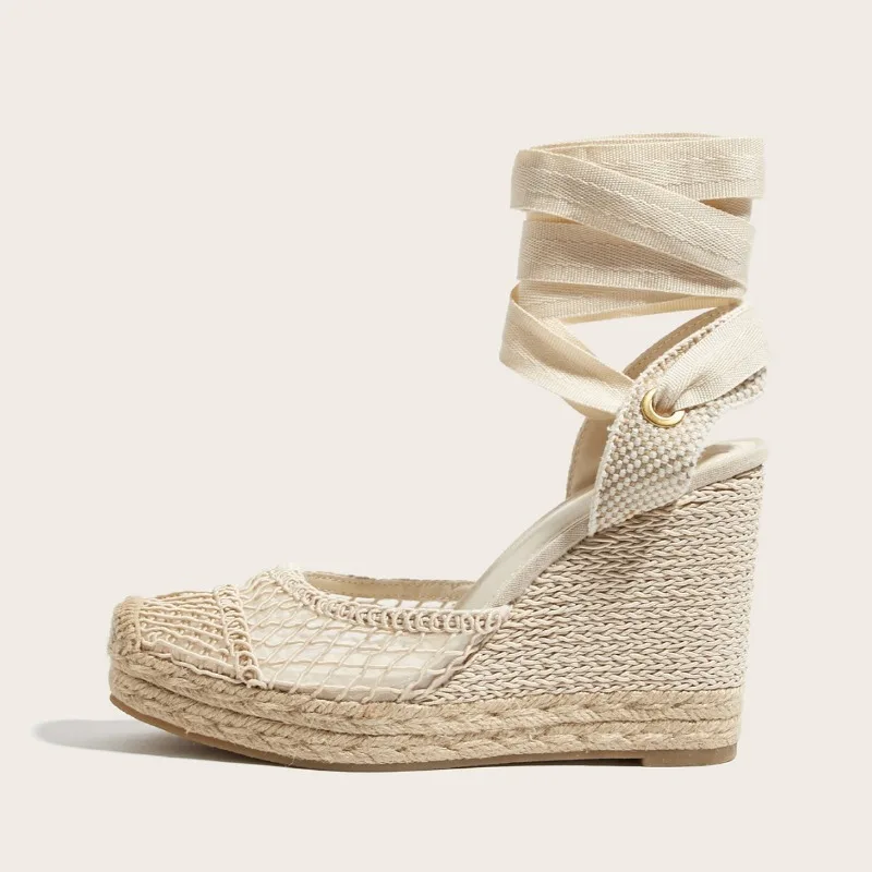 New Apricot Hemp Rope Hollow Hook Weaving Cross Strap Wedge Heel Sandals Square Toe Ankle Strap Casual Comfortable Sandals 43
New Apricot Hemp Rope Hollow Hook Weaving Cross Strap Wedge Heel Sandals Square Toe Ankle Strap Casual Comfortable Sandals 43