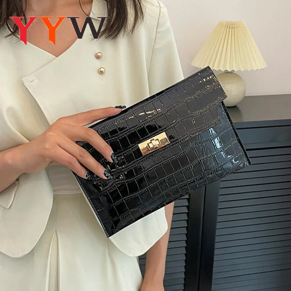 Thin Envelope Clutch Handbag Women Crocodile Pattern PU Leather Mini Daily Commuter Purse Wallet Portable Evening Messenger Bags
Thin Envelope Clutch Handbag Women Crocodile Pattern PU Leather Mini Daily Commuter Purse Wallet Portable Evening Messenger Bags
