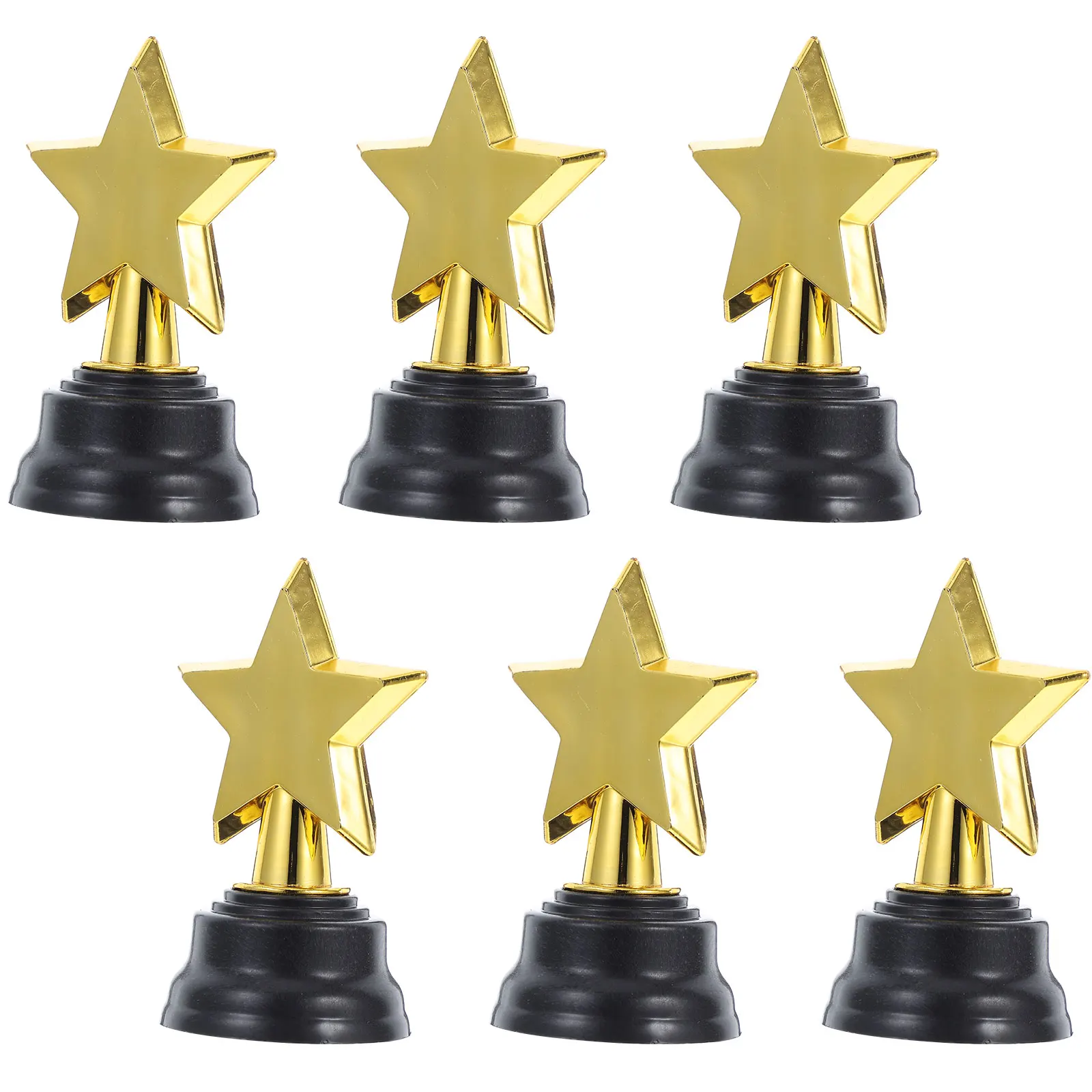 6 Pcs Five-pointed Star Trophy Competition for Students Golden Plastic Creative Shaped Prop
6 Pcs Five-pointed Star Trophy Competition for Students Golden Plastic Creative Shaped Prop