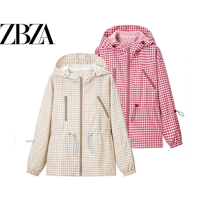 Vintage Plaid Hooded Coat Women's Casual Style Belted Waist Slimming Outerwear Versatile Strap Design Polyester Fiber
Vintage Plaid Hooded Coat Women's Casual Style Belted Waist Slimming Outerwear Versatile Strap Design Polyester Fiber