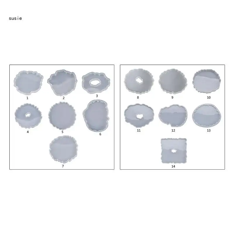 X7YA 7/14Pcs Silicone Crystal Epoxy Resin Mold Irregular Mat Casting Mould Handmade DIY Crafts Decoration Making
X7YA 7/14Pcs Silicone Crystal Epoxy Resin Mold Irregular Mat Casting Mould Handmade DIY Crafts Decoration Making