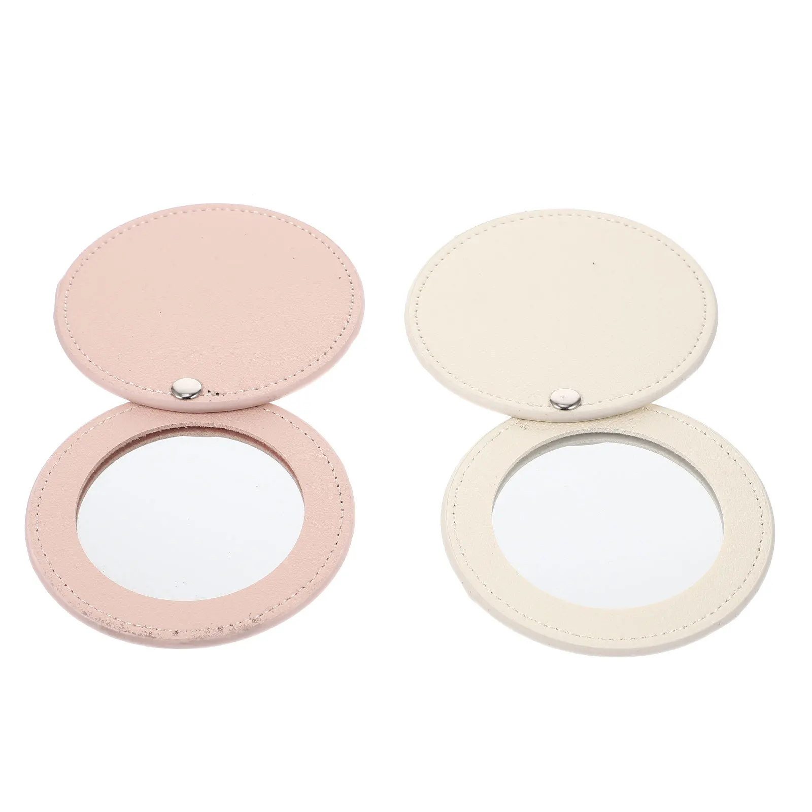 2Pcs Pocket Makeup Mirror Portable Mirror with PU Cover Lightweight and Easy to Carry for Travel and Cosmetics 
2Pcs Pocket Makeup Mirror Portable Mirror with PU Cover Lightweight and Easy to Carry for Travel and Cosmetics