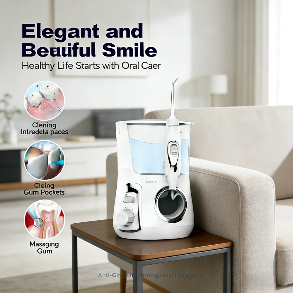 Настольный электрический ирригатор с 10 режимами и 5 насадками, портативный ирригатор для профессиональной домашней чистки зубов
Настольный электрический ирригатор с 10 режимами и 5 насадками, портативный ирригатор для профессиональной домашней чистки зубов