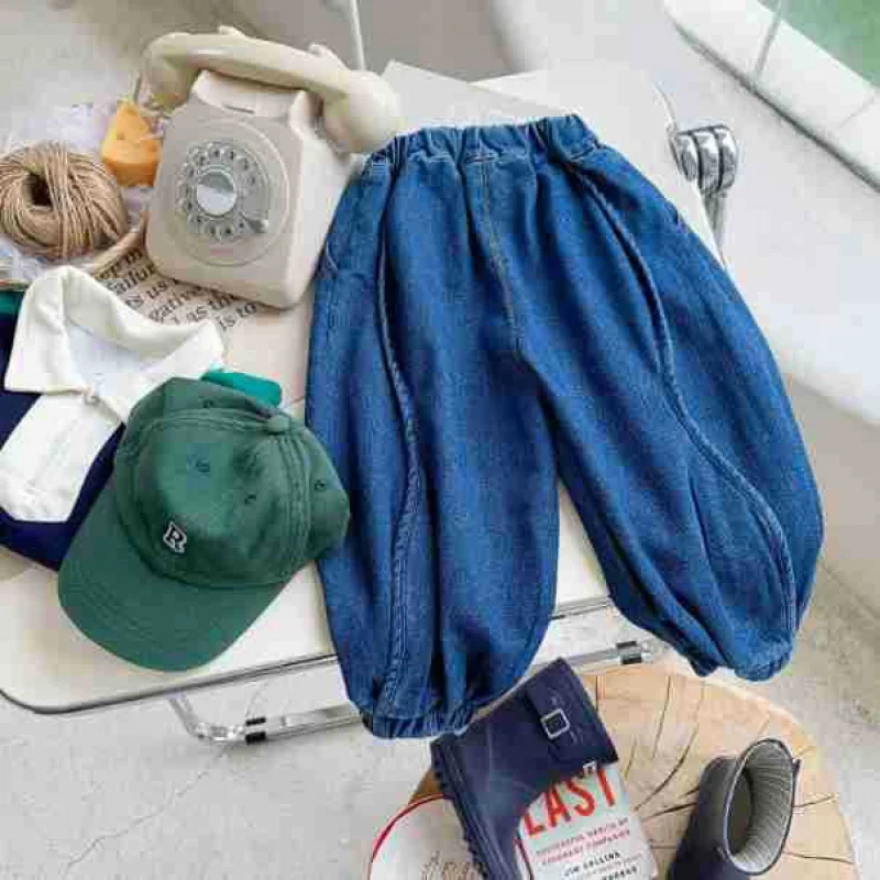 Children's Trousers Spring New Boys and Girls Casual Drawstring Jeans Loose Trousers Fashion C0289-WS
Children's Trousers Spring New Boys and Girls Casual Drawstring Jeans Loose Trousers Fashion C0289-WS