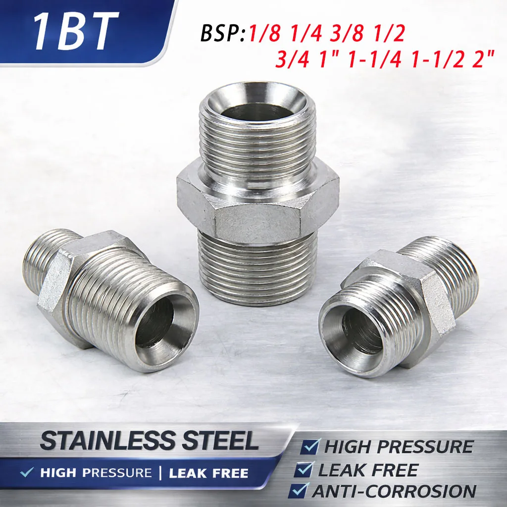 1BT joint hydraulic British C-type variable diameter transition cone pipe G external thread 60 degree stainless steel joint
1BT joint hydraulic British C-type variable diameter transition cone pipe G external thread 60 degree stainless steel joint