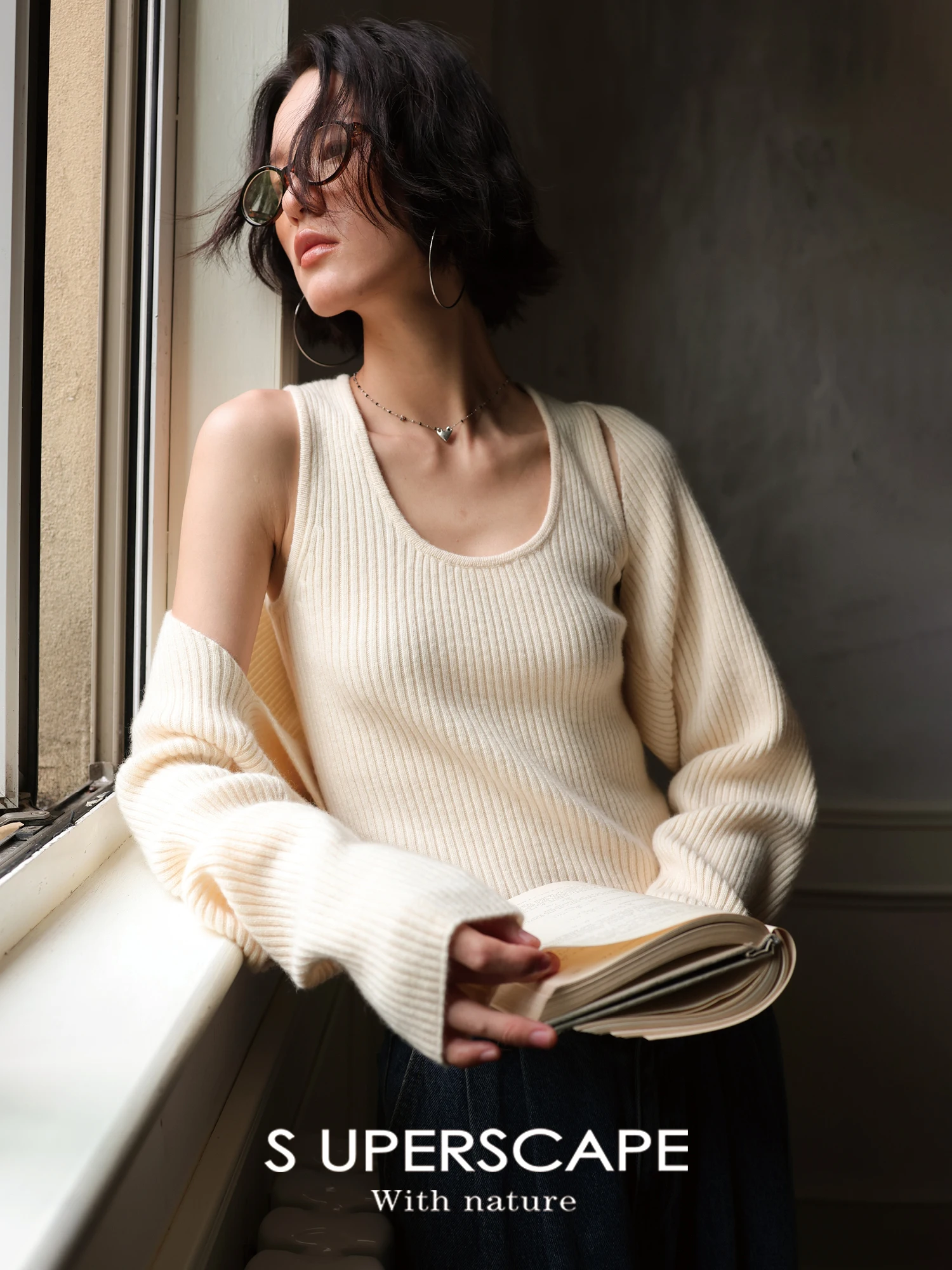Super Soft Full Wool Knitted Sweater Wide Rib Slimming Super Scape Versatile Knitwear oulder Pads Commute Sle Pure Color
Super Soft Full Wool Knitted Sweater Wide Rib Slimming Super Scape Versatile Knitwear oulder Pads Commute Sle Pure Color