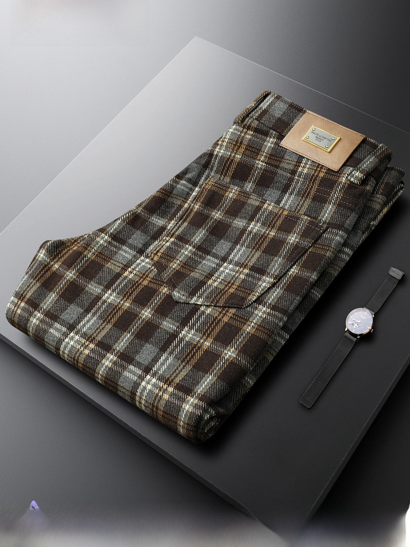 Light Luxury Plaid Casual Pants Men Slim Straight Cotton Spring Autumn mid Waist Commuting Busin Long Trousers
Light Luxury Plaid Casual Pants Men Slim Straight Cotton Spring Autumn mid Waist Commuting Busin Long Trousers