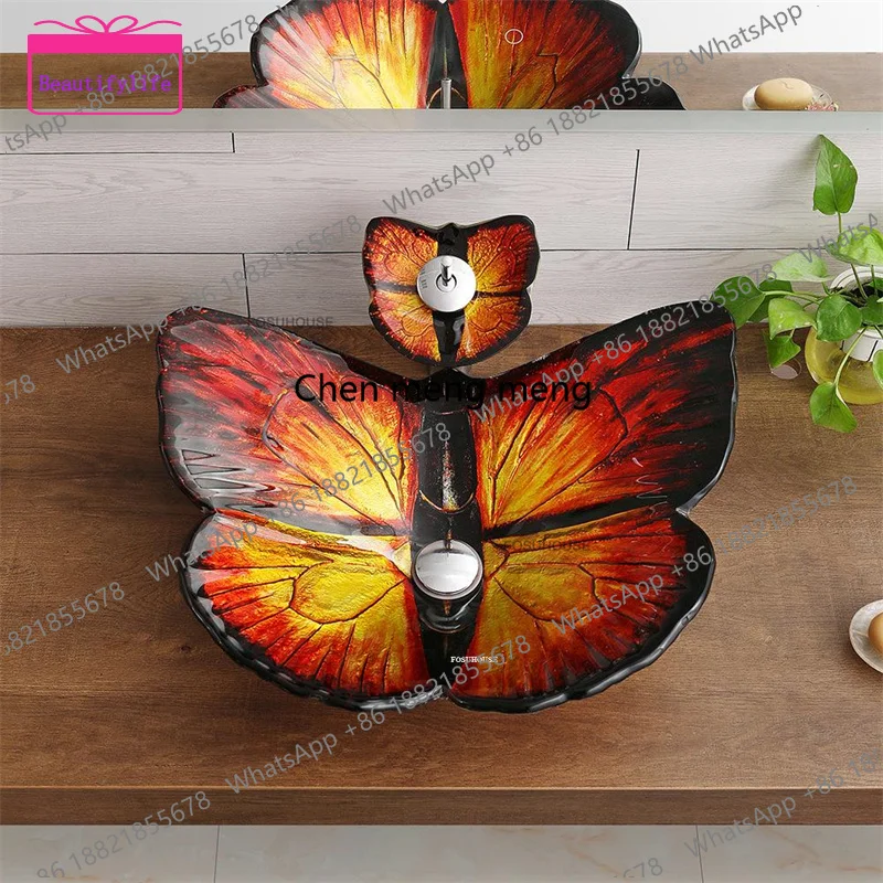 YL Nordic Hotel Butterfly Bathroom Sinks Art Above Counter Washbasins Kitchen Vanity Washing Sink Basin Japanese Garden Glass Ba
YL Nordic Hotel Butterfly Bathroom Sinks Art Above Counter Washbasins Kitchen Vanity Washing Sink Basin Japanese Garden Glass Ba