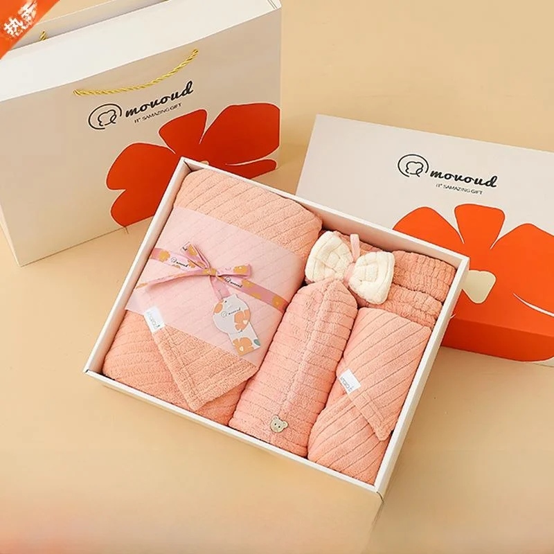 Soft Absorbent Coral Fleece Towel Bath Towel Drawstring Set Gift Box Three Piece Set Baby Soft Touch Home Textile Towels
Soft Absorbent Coral Fleece Towel Bath Towel Drawstring Set Gift Box Three Piece Set Baby Soft Touch Home Textile Towels