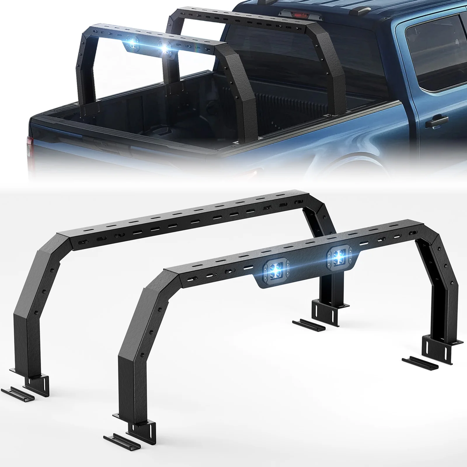 Overland Truck Rear Ladder Back Cross Bars Bed Racks w/ Led Lights for 2004-2025 Ford F150(Not Fit for Tonneau Cover & Bed Cover
Overland Truck Rear Ladder Back Cross Bars Bed Racks w/ Led Lights for 2004-2025 Ford F150(Not Fit for Tonneau Cover & Bed Cover