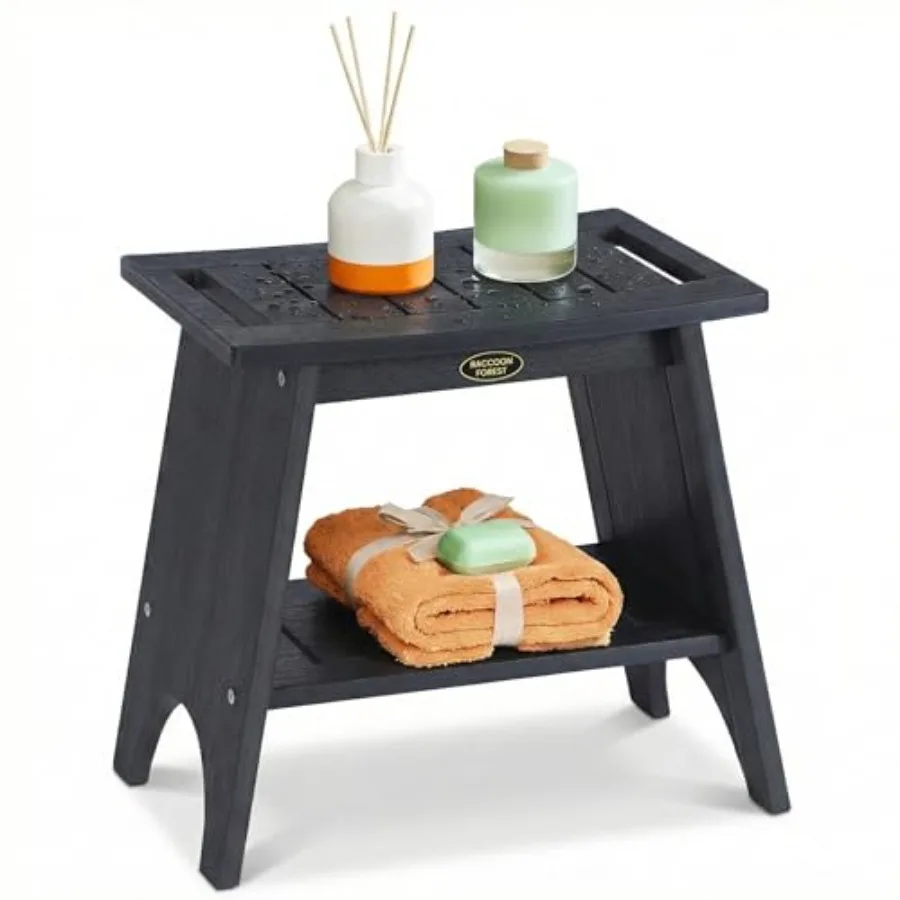HDPS Shower Benches for Inside Shower 17" Height Waterproof Bath Stool with 2-Tier Storage Shelf Heavy Duty Spa Seat for Shavin
HDPS Shower Benches for Inside Shower 17" Height Waterproof Bath Stool with 2-Tier Storage Shelf Heavy Duty Spa Seat for Shavin