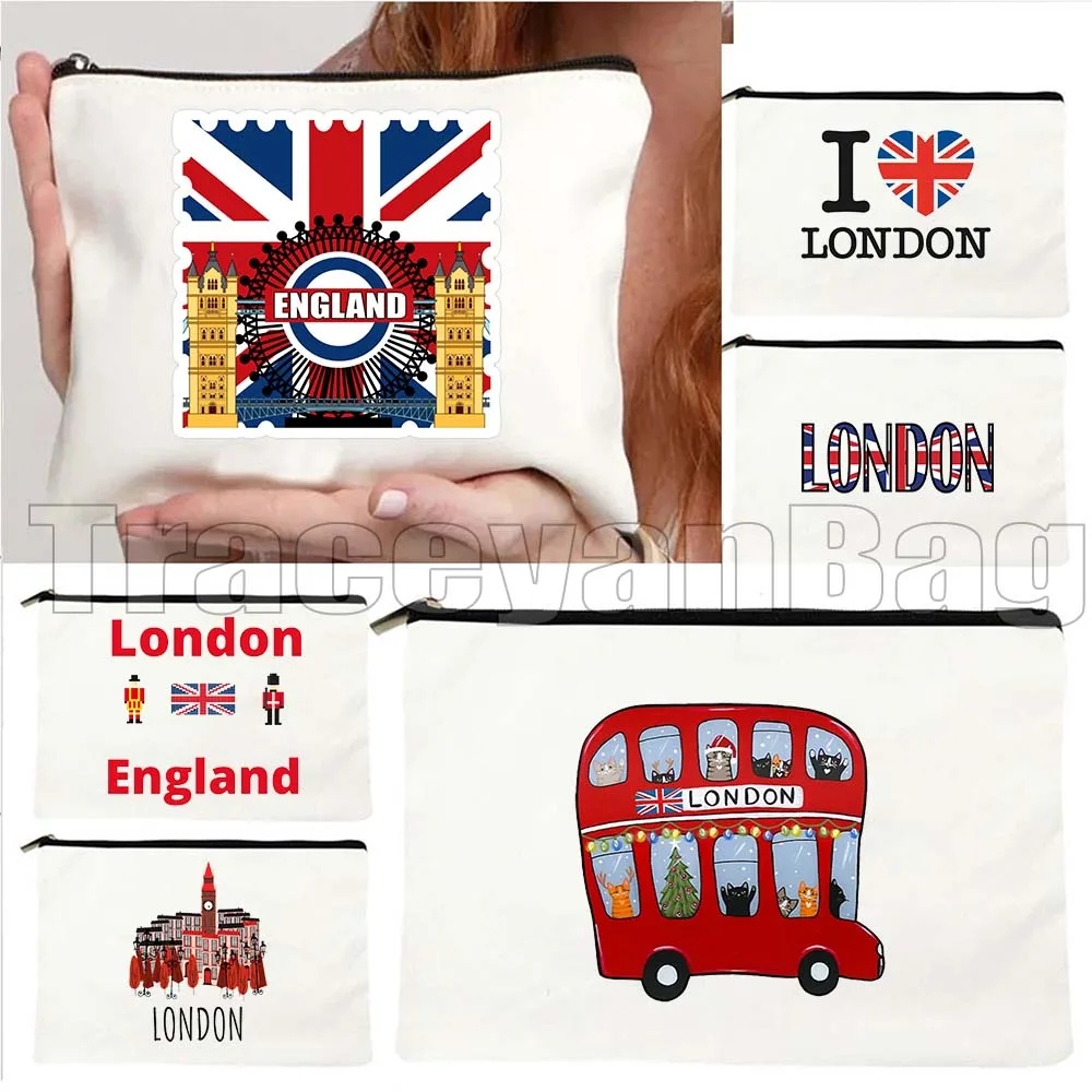 London England Flag Map Skyline United Kingdom Bus Big Ben Bridge Phone Booth Gifts Canvas Cosmetic Makeup Toilet Bag Case Pouch
London England Flag Map Skyline United Kingdom Bus Big Ben Bridge Phone Booth Gifts Canvas Cosmetic Makeup Toilet Bag Case Pouch