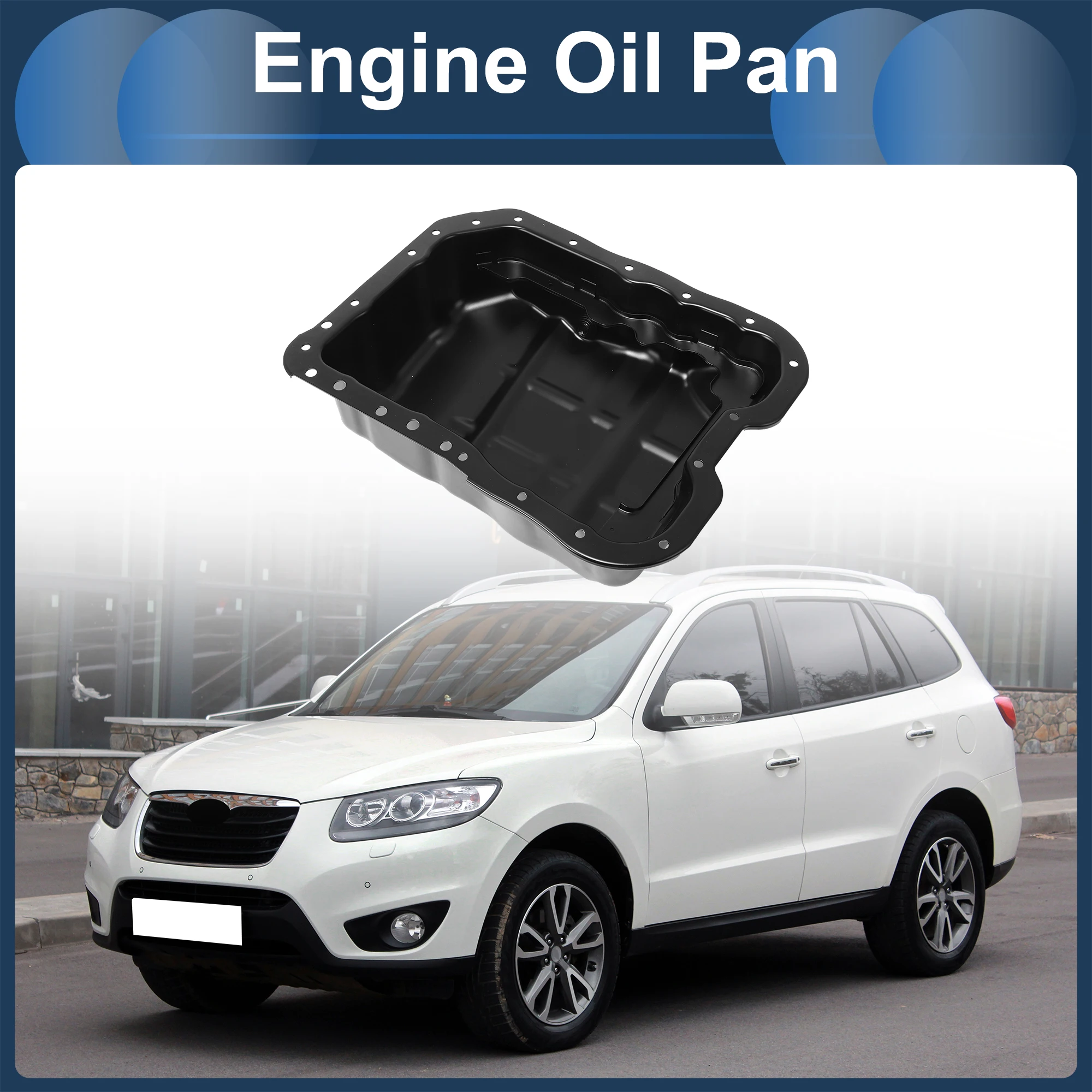 UXCELL 1 Pc No.2151025050 Engine Oil Pan for Hyundai Santa Fe 2019-2020 Iron Black
UXCELL 1 Pc No.2151025050 Engine Oil Pan for Hyundai Santa Fe 2019-2020 Iron Black