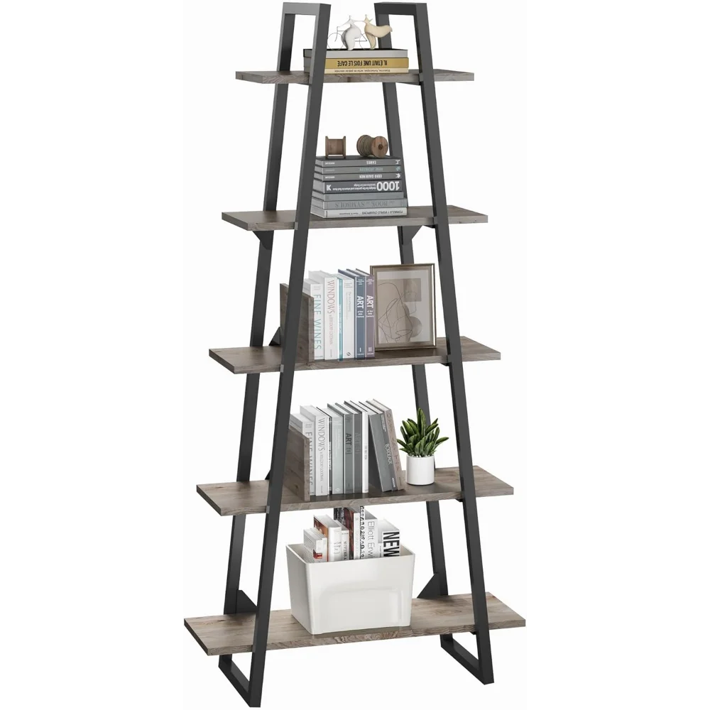 5-Tier A-Shape Book Shelf with Metal F 5-Tier A-Shape Book Shelf with Metal Frame, 72" Ladder Shelf, Wood Adjustable Shelves
5-Tier A-Shape Book Shelf with Metal F 5-Tier A-Shape Book Shelf with Metal Frame, 72" Ladder Shelf, Wood Adjustable Shelves