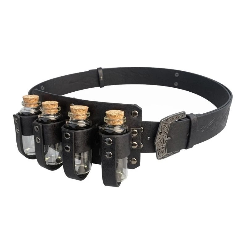 Alchemist Waist Belt 4 Bottles Medieval Waistband Vintage Cosplay Outfit Belt Y166
Alchemist Waist Belt 4 Bottles Medieval Waistband Vintage Cosplay Outfit Belt Y166