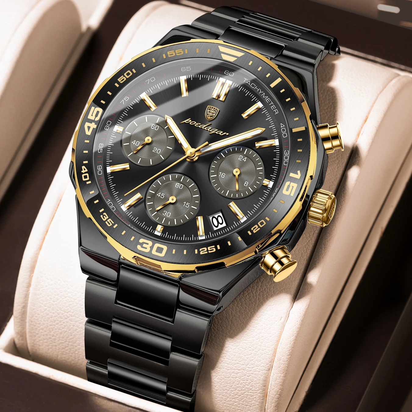 POEDAGAR Luxury Men Watch Stainless Steel Quartz Fashion Man Wristwatch Waterproof Luminous Date Chronograph Sport Men's Watches
POEDAGAR Luxury Men Watch Stainless Steel Quartz Fashion Man Wristwatch Waterproof Luminous Date Chronograph Sport Men's Watches