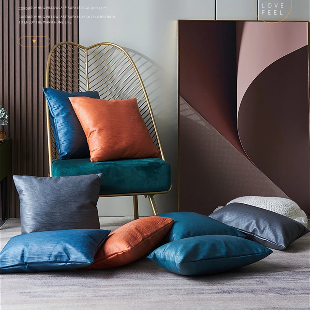 Luxury Imitation Leather Pillowcase Simple Solid Cushion Cover Embossed Double Sided Soft Home Pillow Cover with Hidden Zipper
Luxury Imitation Leather Pillowcase Simple Solid Cushion Cover Embossed Double Sided Soft Home Pillow Cover with Hidden Zipper