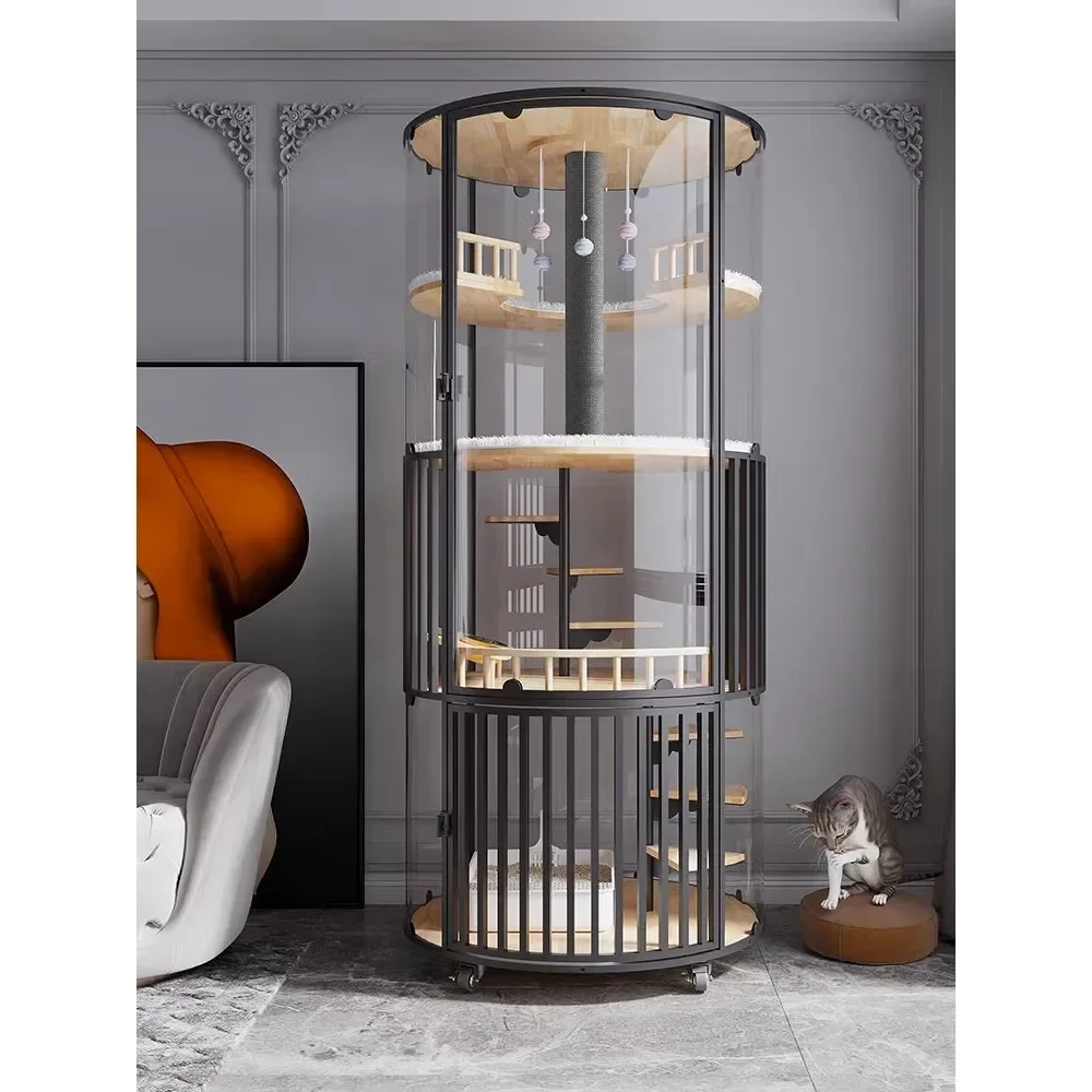Glass panoramic cat villa, cat room, luxurious large household, indoor with integrated toilet
Glass panoramic cat villa, cat room, luxurious large household, indoor with integrated toilet