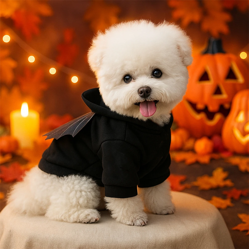 1PC Bat Guard Suit Pet Clothes Dog Cat Thickened Fleece Warm Black Halloween Split Three-Dimensional Wings Button Hoodie Jacket
1PC Bat Guard Suit Pet Clothes Dog Cat Thickened Fleece Warm Black Halloween Split Three-Dimensional Wings Button Hoodie Jacket