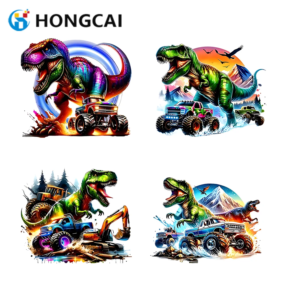 4-Pack of Colorful Dinosaur Monster Truck Heat Transfer Sheets | DTF Heat Transfer Vinyl Decals | DIY T-Shirt Spring New Arrival
4-Pack of Colorful Dinosaur Monster Truck Heat Transfer Sheets | DTF Heat Transfer Vinyl Decals | DIY T-Shirt Spring New Arrival