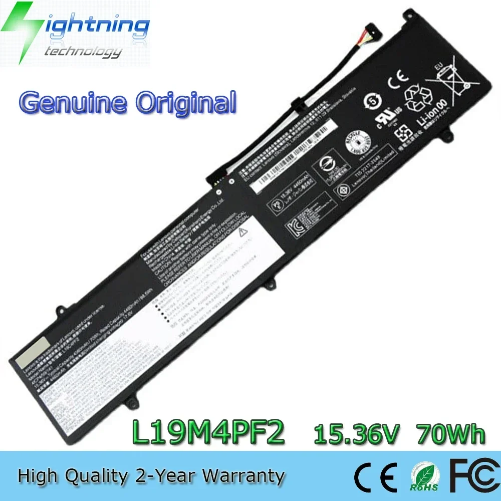 Genuine Original L19M4PF2 15.36V 70Wh Laptop Battery for Lenovo Yoga Slim 7 15-15IIL 15IMH S750-15 SB10X18189 L19C4PF2
Genuine Original L19M4PF2 15.36V 70Wh Laptop Battery for Lenovo Yoga Slim 7 15-15IIL 15IMH S750-15 SB10X18189 L19C4PF2