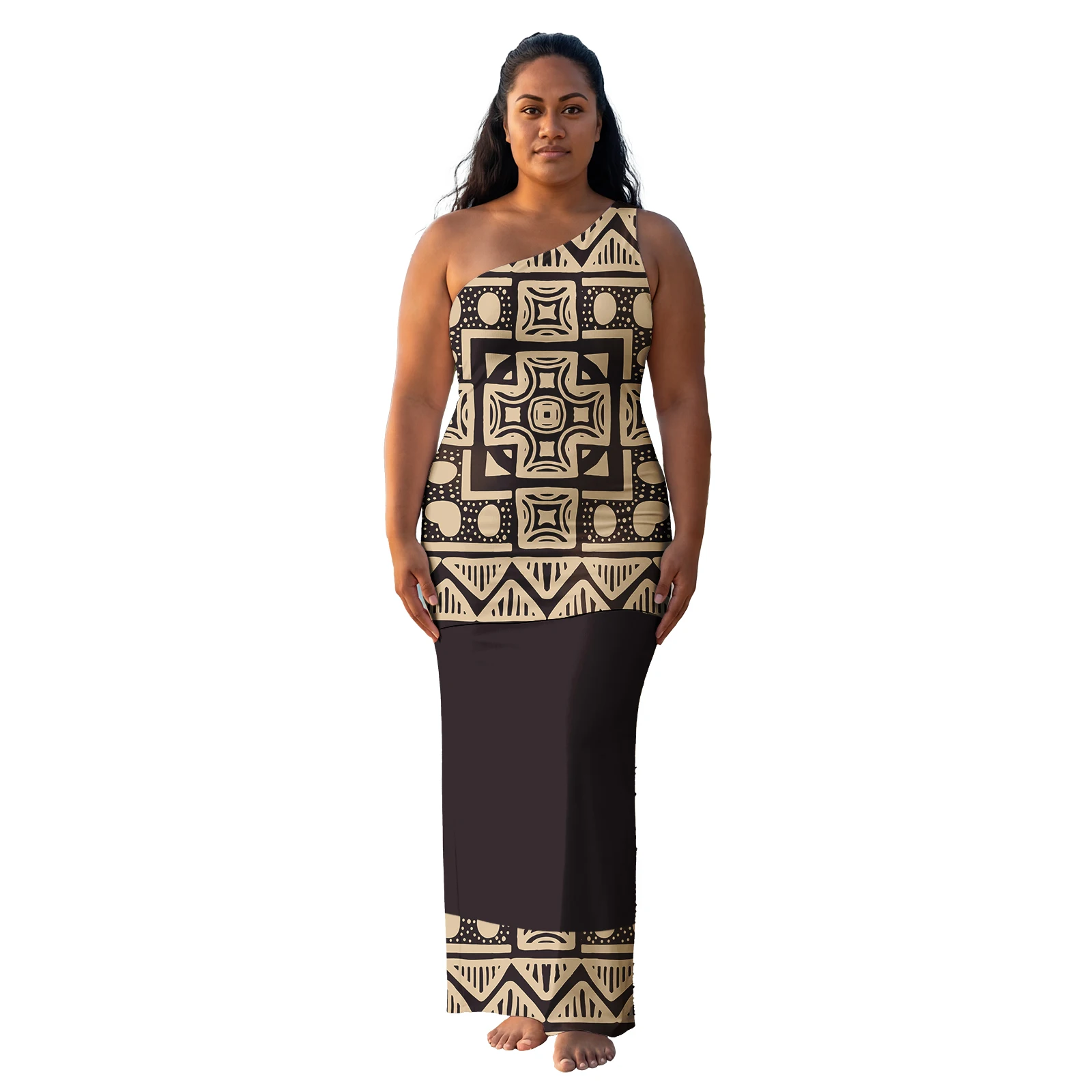 Hawaiian Floral Printed 2 Pcs Dress Set for Women Polynesian Tribal Design Custom Top and Skirts Puletasi Samoa Dress
Hawaiian Floral Printed 2 Pcs Dress Set for Women Polynesian Tribal Design Custom Top and Skirts Puletasi Samoa Dress