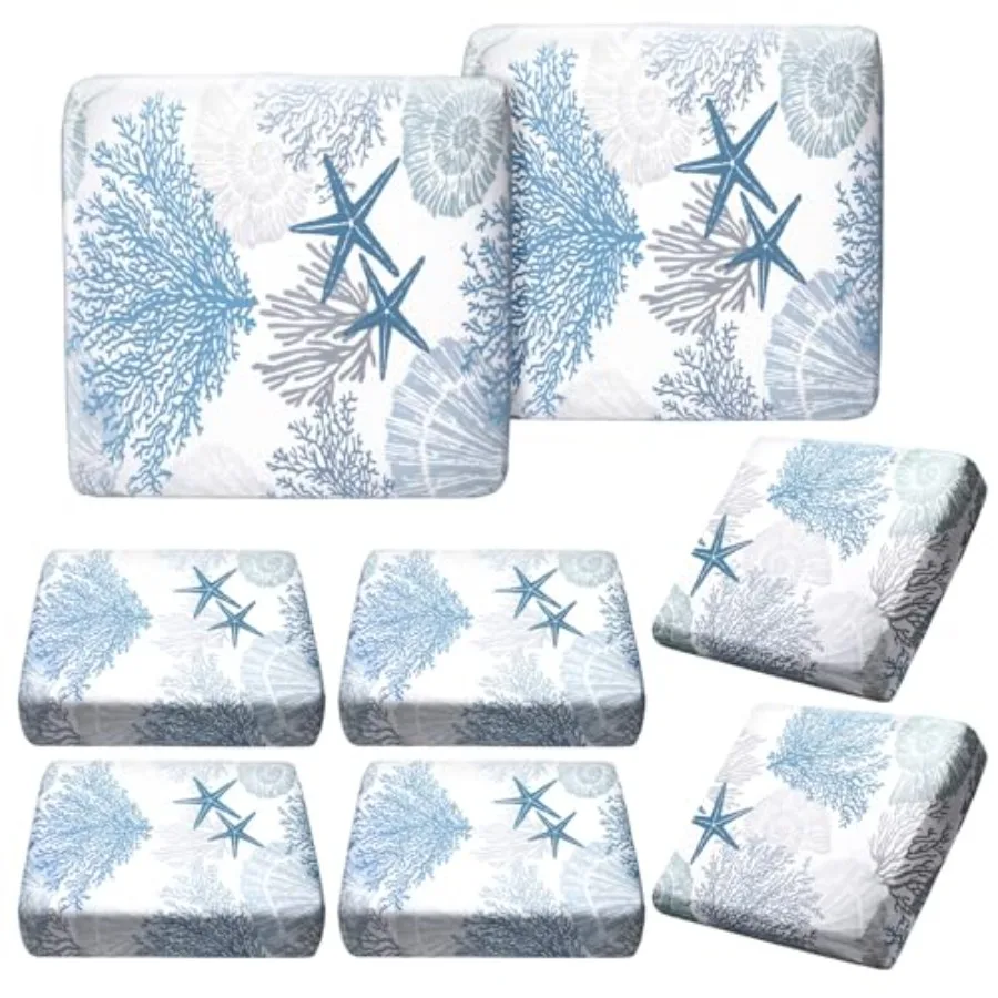 8 Pcs Summer Sofa Cushion Cover Patio Stretch Beach Outdoor t Cushions Covers Starfish shell Coral Replacement Couch Chair Slip
8 Pcs Summer Sofa Cushion Cover Patio Stretch Beach Outdoor t Cushions Covers Starfish shell Coral Replacement Couch Chair Slip