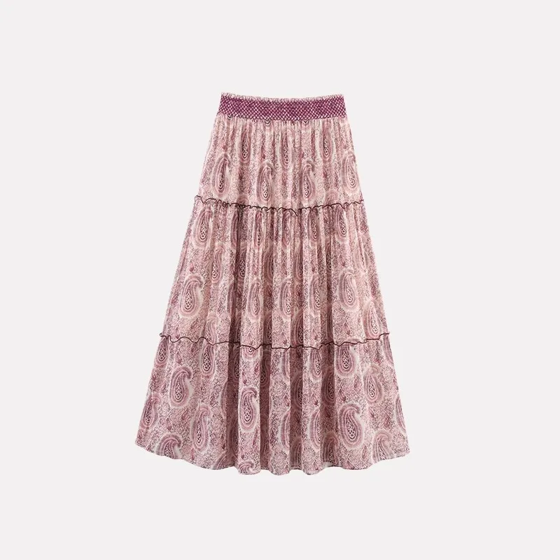 Summer New Women's Printed High Waist Layered Midi Skirt Commute Sle A-Line Polyester Fiber Cake Skirt Zipper Opening
Summer New Women's Printed High Waist Layered Midi Skirt Commute Sle A-Line Polyester Fiber Cake Skirt Zipper Opening