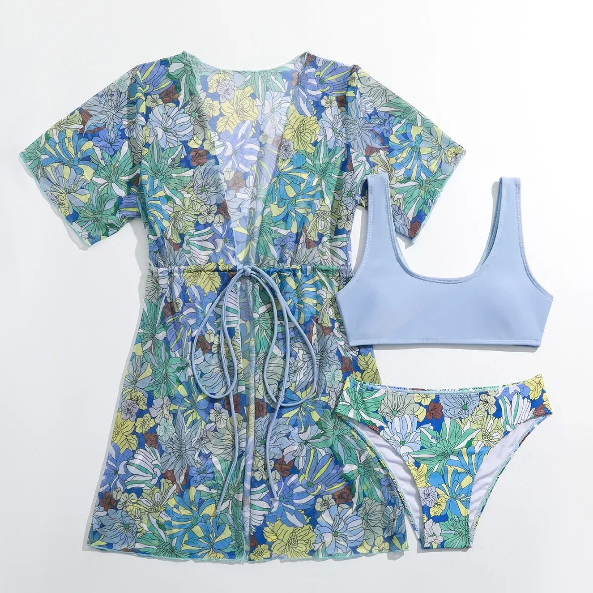 Girls 3pack Leaf Print High Waist Bikini Kids Swimsuit Kimono 8-14 Years Children's Swimwear 2026 Teens Beach Bathing Suit Blue
Girls 3pack Leaf Print High Waist Bikini Kids Swimsuit Kimono 8-14 Years Children's Swimwear 2026 Teens Beach Bathing Suit Blue