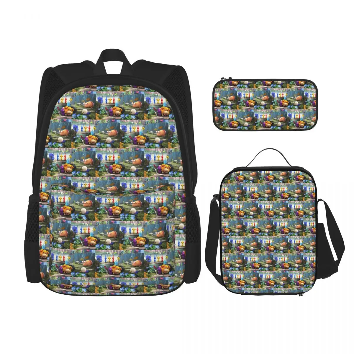 Pikmin Backpacks Boys Girls Bookbag Students School Bags Kids Rucksack Lunch Bag Pen Bag Three-Piece Set
Pikmin Backpacks Boys Girls Bookbag Students School Bags Kids Rucksack Lunch Bag Pen Bag Three-Piece Set