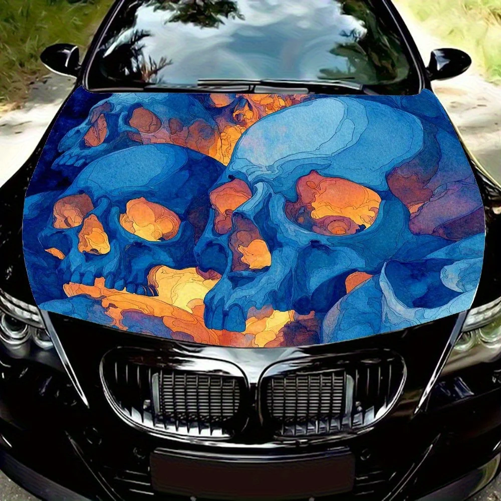 Blue Oil Painting Skeleton Personalized Custom Car Hood Stickers, Trendy Scratch Resistant Car Film Stickers, Car Parts Accessor
Blue Oil Painting Skeleton Personalized Custom Car Hood Stickers, Trendy Scratch Resistant Car Film Stickers, Car Parts Accessor