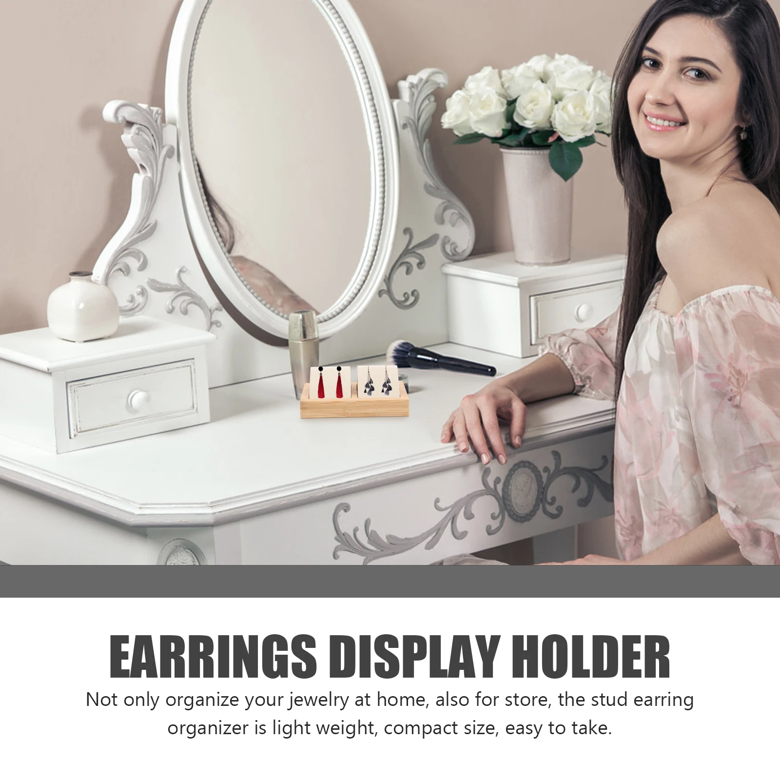 Sturdy Bamboo Display Stand Holder Organiser For Women Small Earring Storage Rack With Hole Design Light Weight Compact Jewelry
Sturdy Bamboo Display Stand Holder Organiser For Women Small Earring Storage Rack With Hole Design Light Weight Compact Jewelry