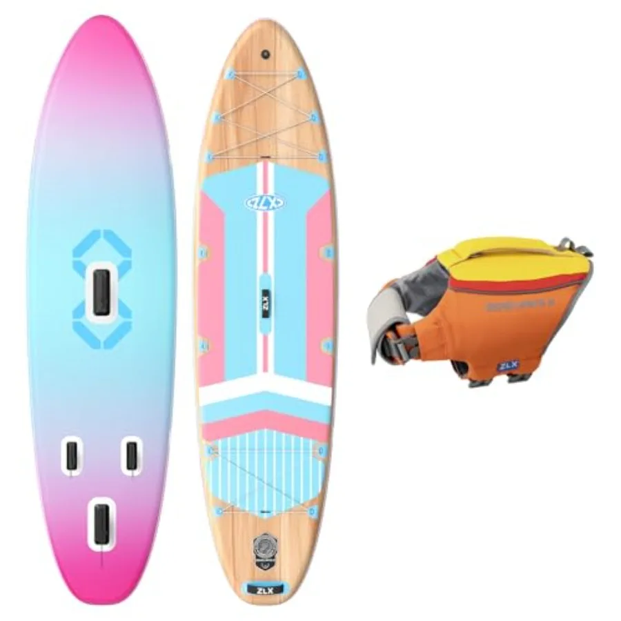 SUP board for outdoor water sports PVC material yellow extra wide 11'6 inflatable design with XL dog life jacket included
SUP board for outdoor water sports PVC material yellow extra wide 11'6 inflatable design with XL dog life jacket included