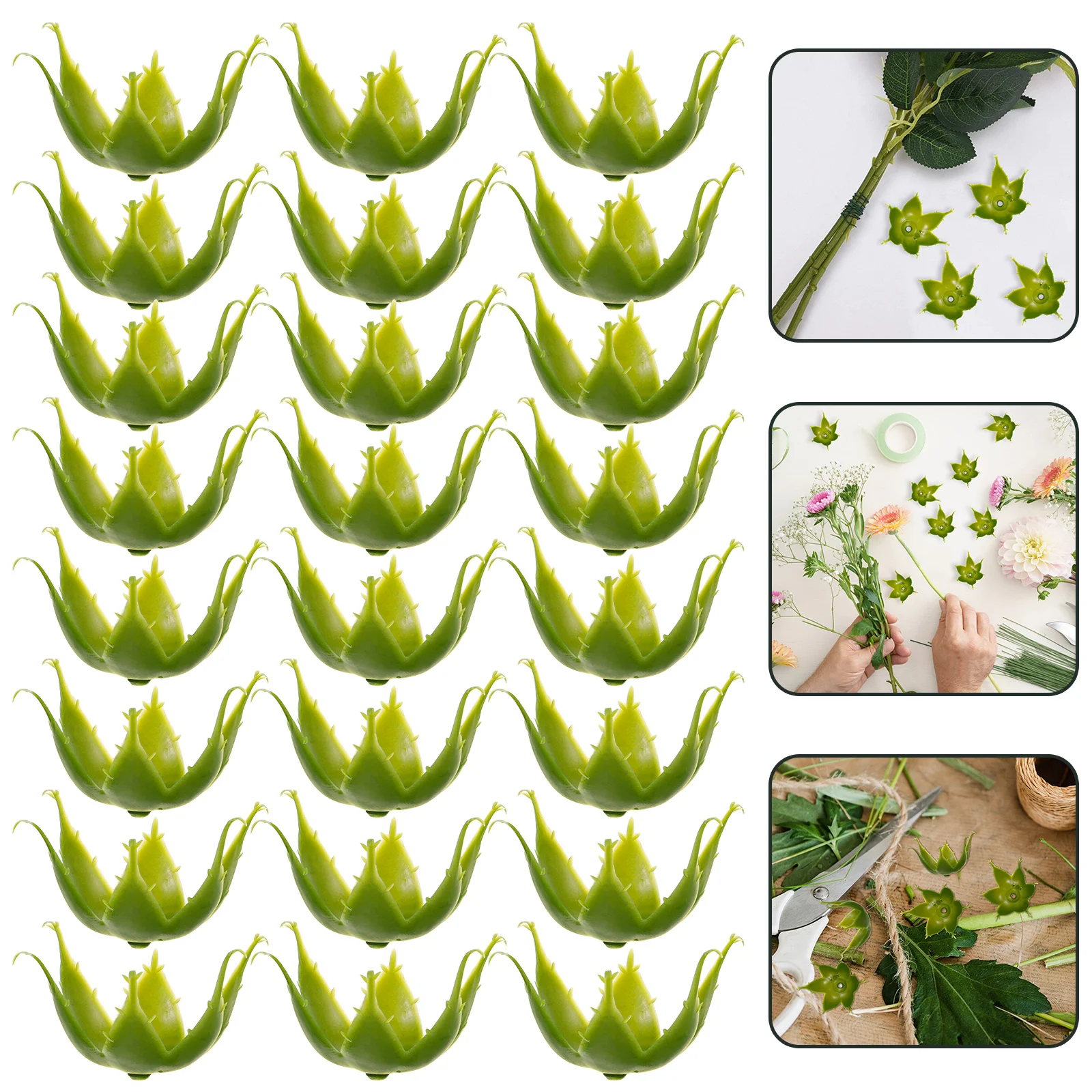 100 Pcs Simulation Torus Artificial Flowers Calyxes Base Receptacle for Rose Plastic Baby Sepals
100 Pcs Simulation Torus Artificial Flowers Calyxes Base Receptacle for Rose Plastic Baby Sepals