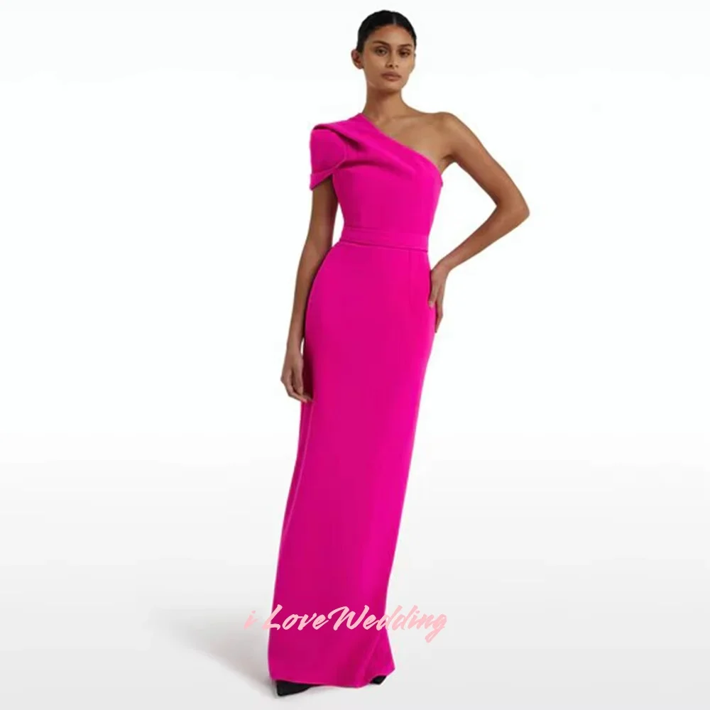 Hot Pink One Shoulder Evening Dresses 2025 Satin Mermaid Pleat Floor-Length Prom Dress Elegant Wedding Party Dresses Customized
Hot Pink One Shoulder Evening Dresses 2025 Satin Mermaid Pleat Floor-Length Prom Dress Elegant Wedding Party Dresses Customized