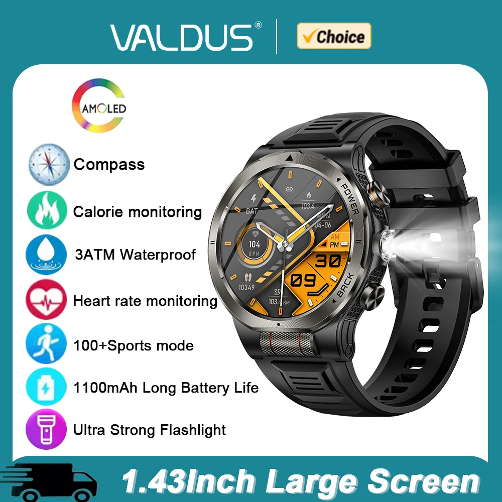 VALDUS 2026 New VD49 Pro Smartwatch Man Woman 1100mAh Long Battery Life 3ATM Waterproof BT Call Heart Rate AMOLED Smart Watch
VALDUS 2026 New VD49 Pro Smartwatch Man Woman 1100mAh Long Battery Life 3ATM Waterproof BT Call Heart Rate AMOLED Smart Watch
