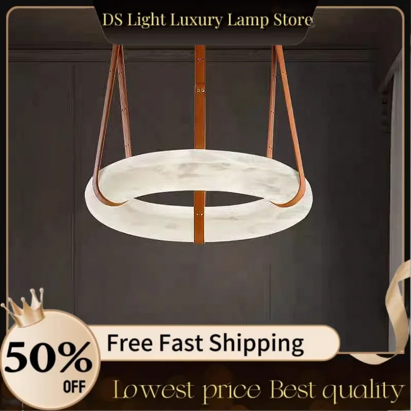 Leather Chandelier Ring Marble Light Brown Oslo Light Alabaster Pendant Light For Living Room Bedroom Farmhouse Lighting
Leather Chandelier Ring Marble Light Brown Oslo Light Alabaster Pendant Light For Living Room Bedroom Farmhouse Lighting