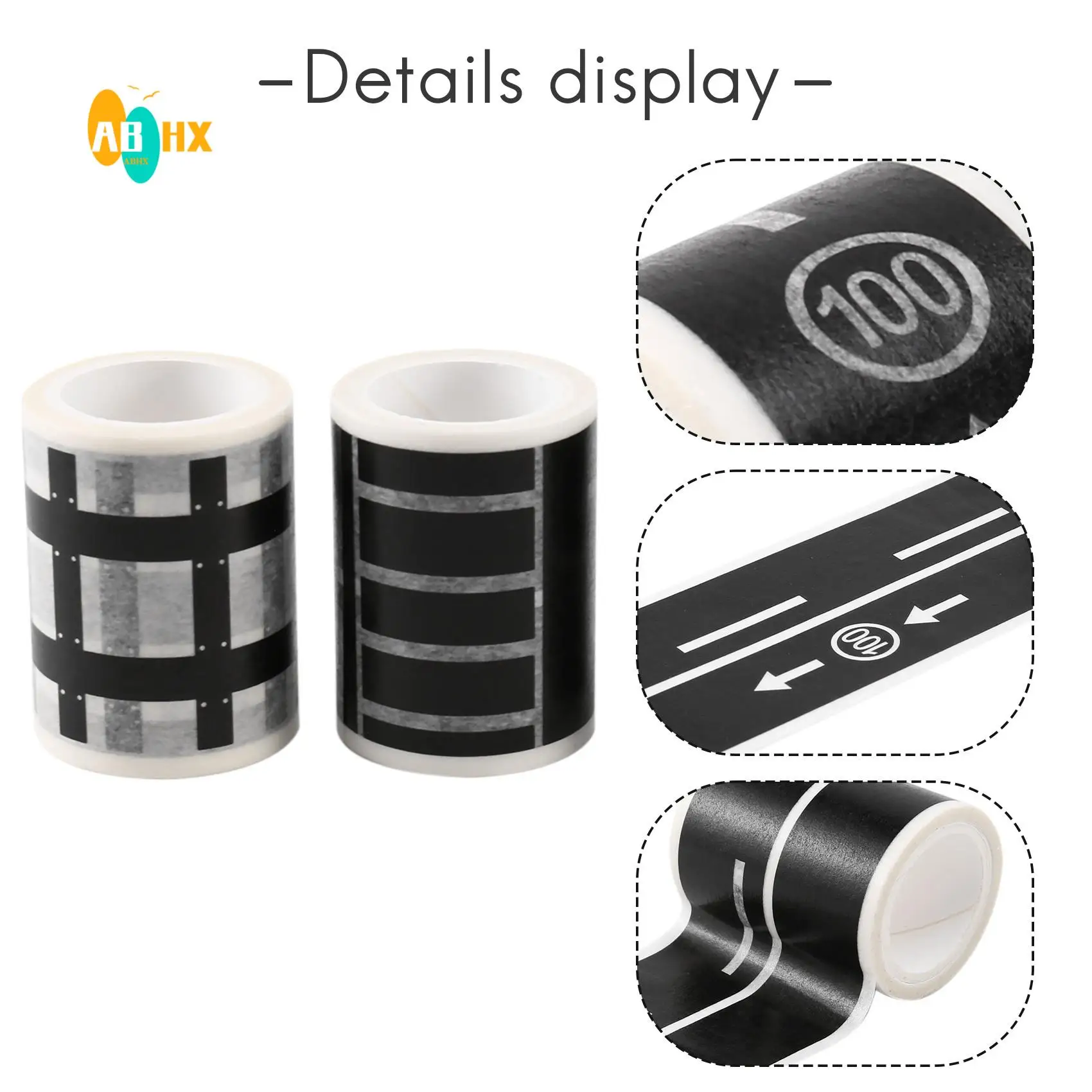 ABHX-Railway Highway Road Tape 4 Rolls 4.8Cmx5m Sticker Traffic Road Adhesive Masking Tape Road For Kids DIY Toy Car Play
ABHX-Railway Highway Road Tape 4 Rolls 4.8Cmx5m Sticker Traffic Road Adhesive Masking Tape Road For Kids DIY Toy Car Play