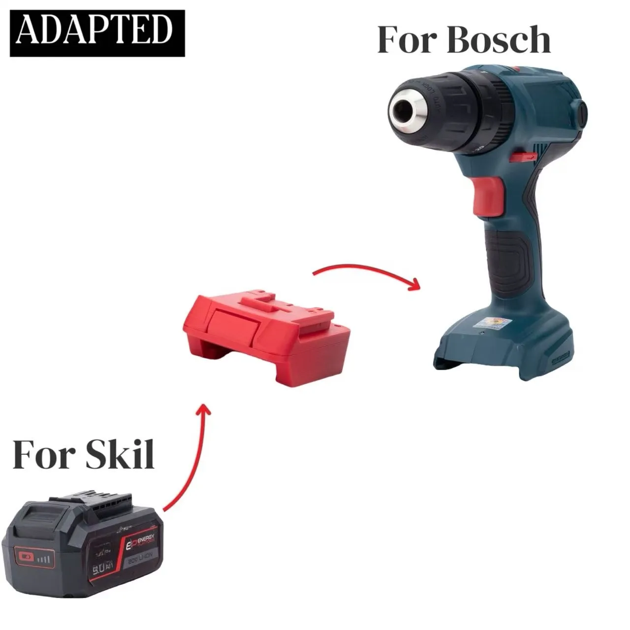 Adapter For SKIL 18V Li-ion BatteryTo For Bosch 18v Power Tools Converter(Not include tools and battery)
Adapter For SKIL 18V Li-ion BatteryTo For Bosch 18v Power Tools Converter(Not include tools and battery)